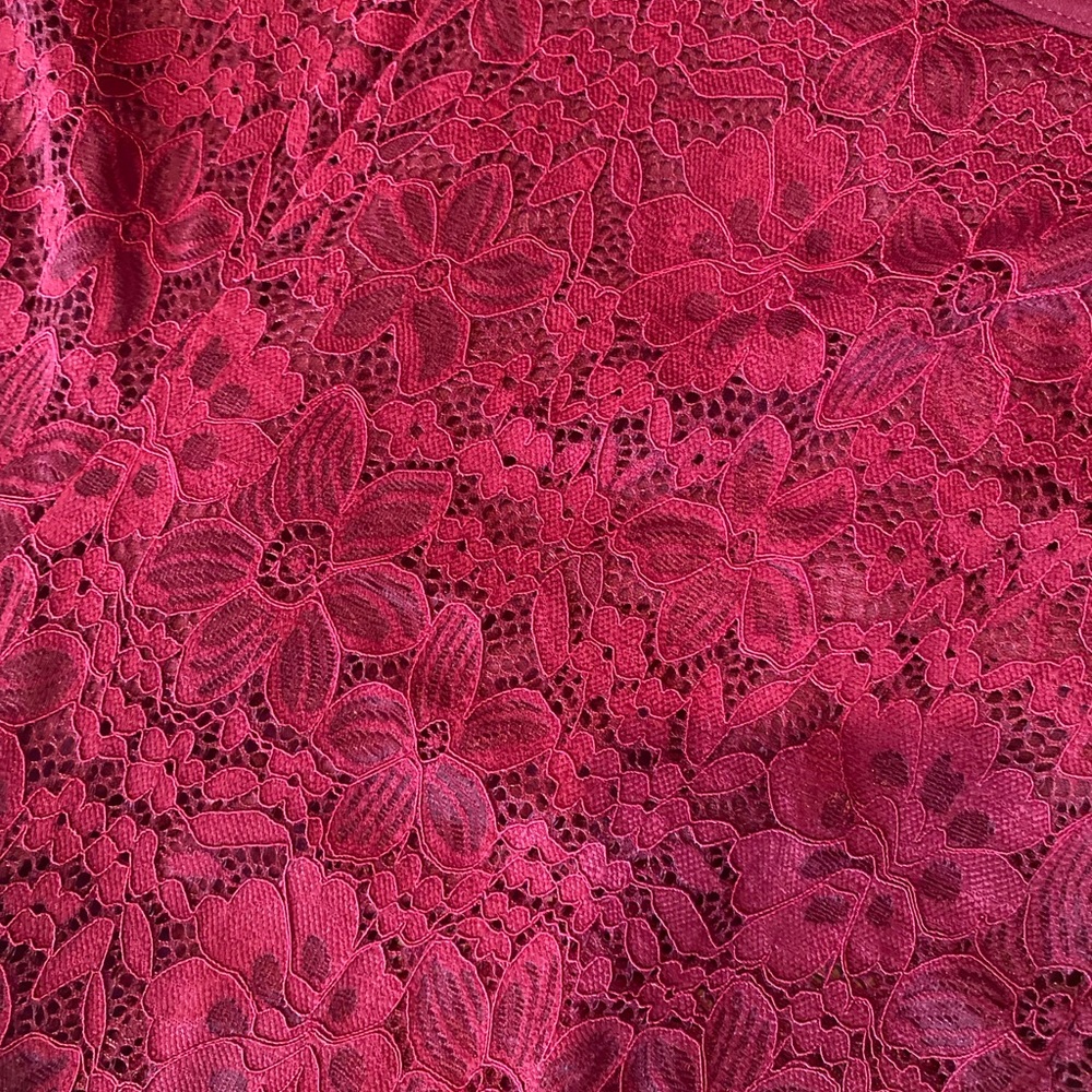 Burgundy lace Jumpsuit - Picture 5 of 6